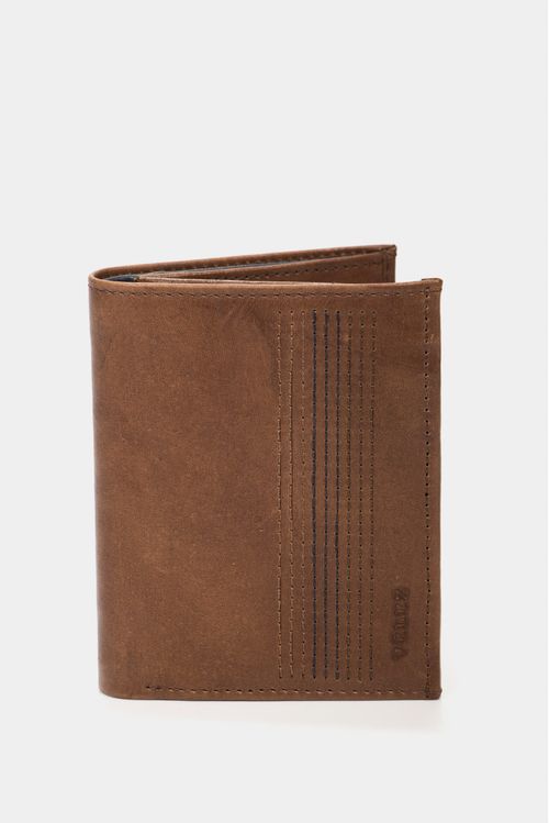 Billetera de cuero Creta vertical Cafe