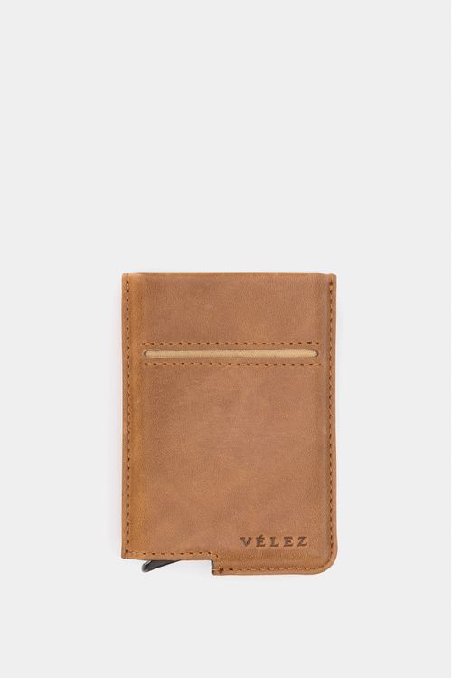 Porta documentos de cuero miniwallet Cafe