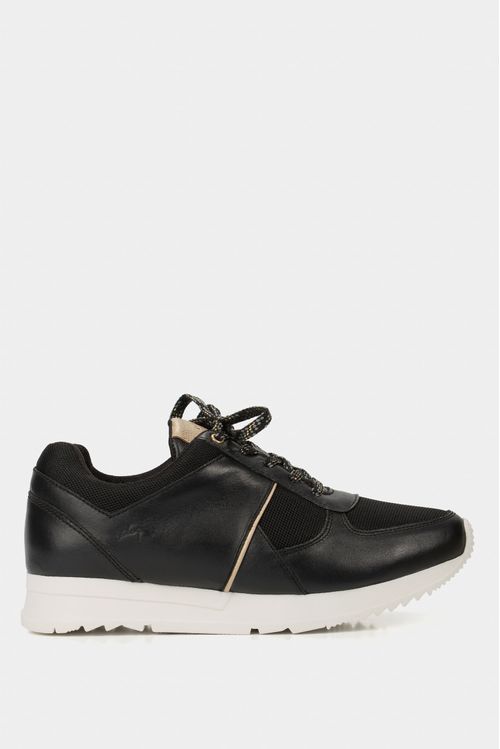 Tenis deportivos tropical de cuero para mujer suela de color