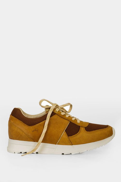 Tenis deportivos tropical de cuero para mujer suela de color