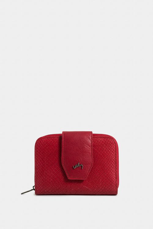 Billetera hiedra de cuero para mujer placa animal