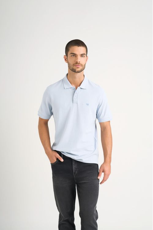Polo para hombre semi fit detalle jacquard