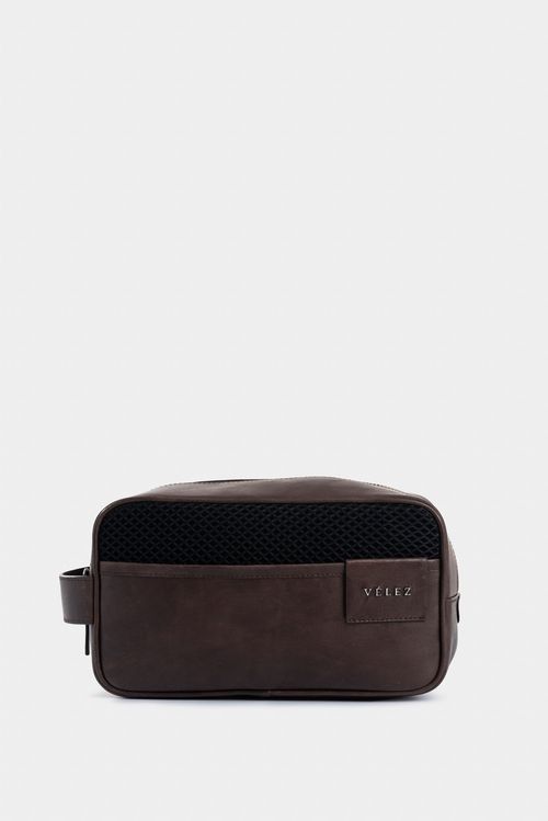 Organizador de viaje Lakost 2 de cuero para hombre efecto envejecido