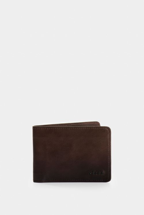 Billetera Oasis de cuero para hombre detalle contraste