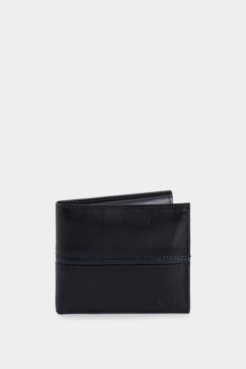 Billetera maple de cuero Negro