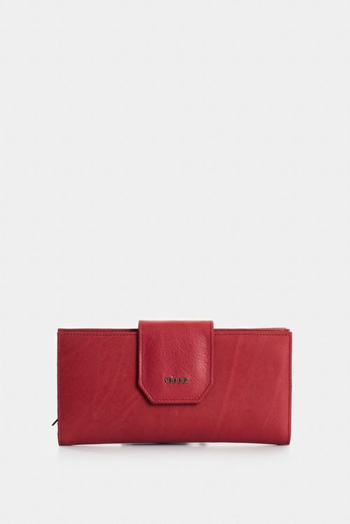 Billetera porta chequera de cuero para mujer Jade