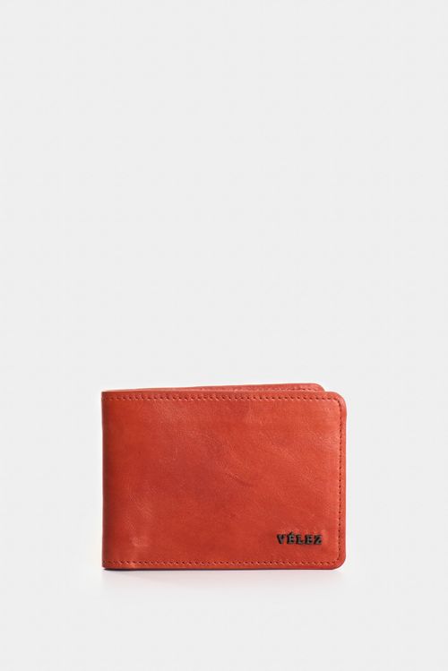Billetera Oasis de cuero para hombre detalle contraste