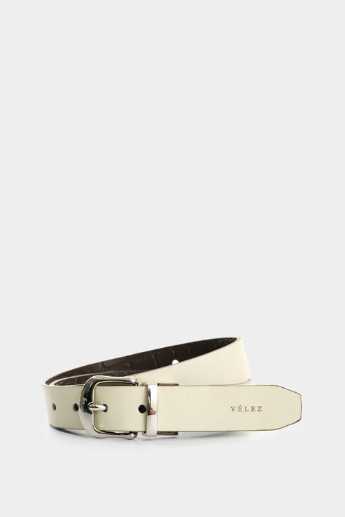 Cinturón doble faz de cuero para mujer Tessa