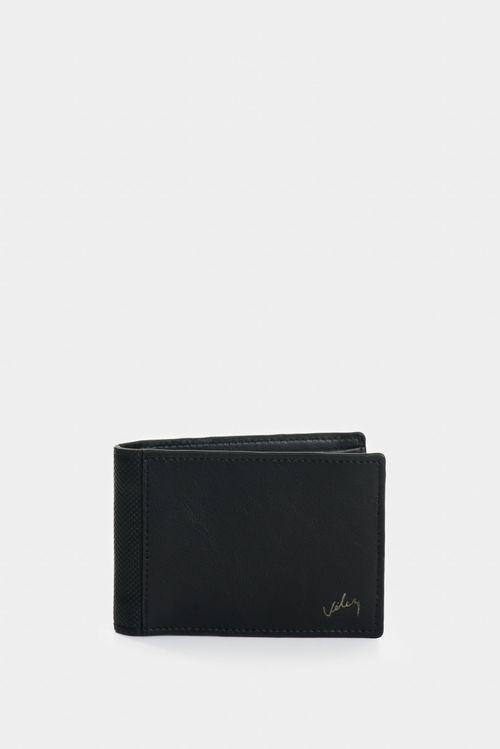 Billetera de cuero con detalle grabado para hombre Lira