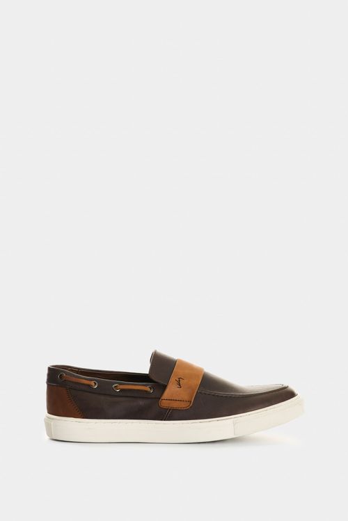 Mocasines deportivos de cuero para hombre vintage