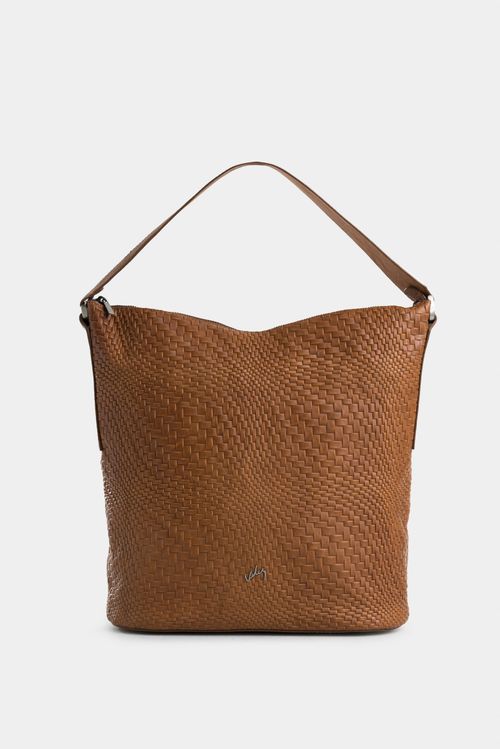 Shopping delta de cuero para mujer grabado ondas