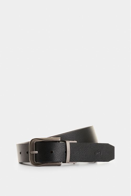 Cinturón doble faz Ravello de cuero para hombre hexagonal