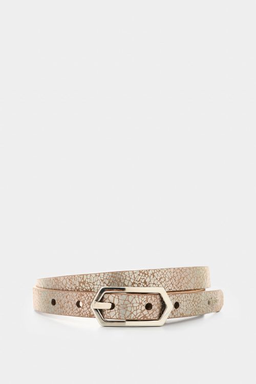 Cinturón unifaz de cuero folia para mujer Aura