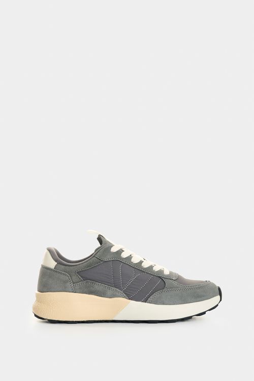 Tenis de lona y cuero gamuzado para hombre Stone 2