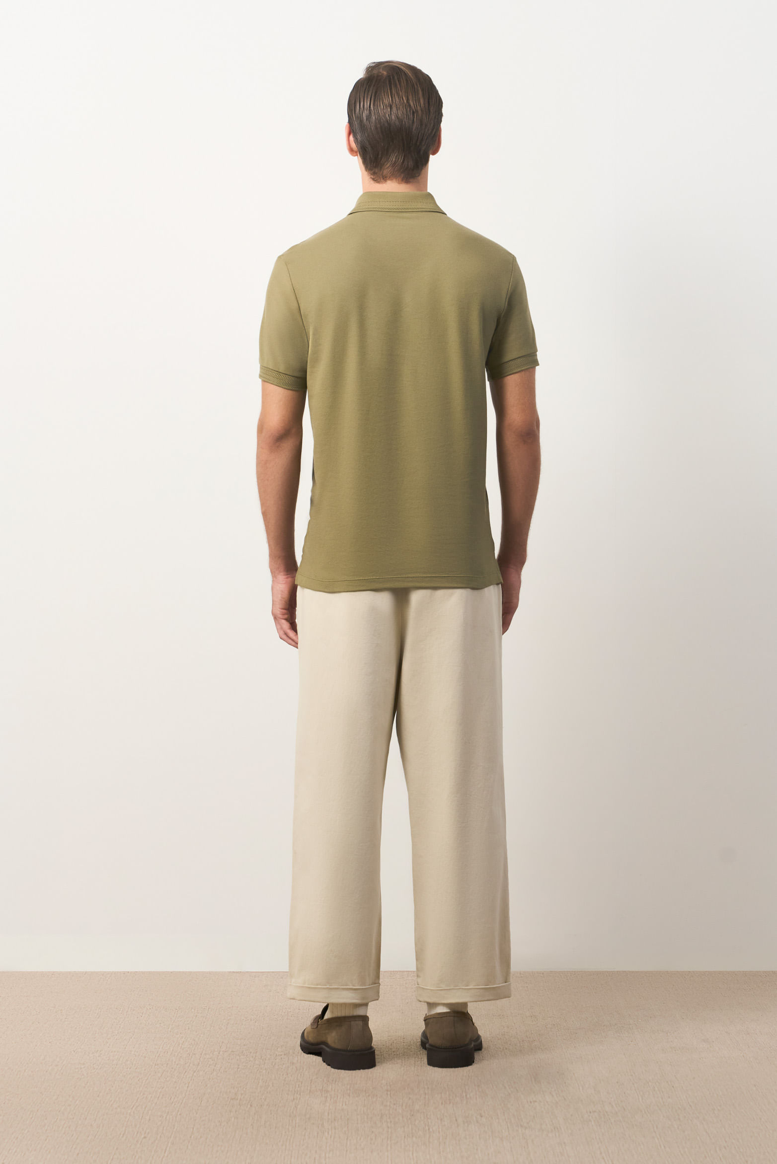 Polo manga corta Essential para hombre textura-1782398521497